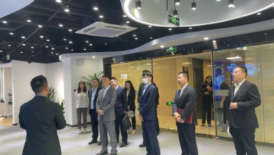中国银行浙江省分行党委书记吴敏一行莅临K8·凯发科技考察调研