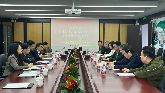 萧山区委副书记、区长姜永柱一行莅临K8·凯发科技考察调研